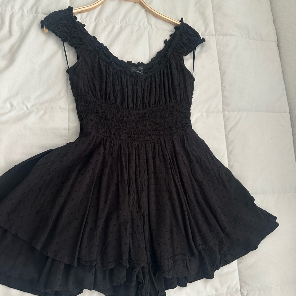 Urban Outfitters Smocked Bodice Ruffled Romper